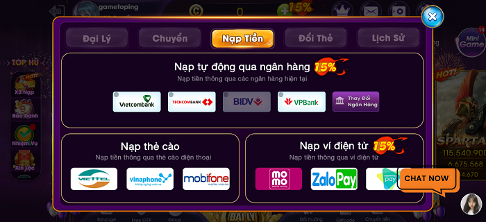Các phương thức thanh toán trên game bài đổi thưởng Choang Club